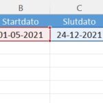 Sådan finder du antallet af dage mellem to datoer i Excel