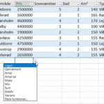 Introduktion til tabeller i Excel
